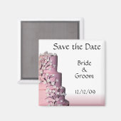 Hochzeitstorte Sichern des Datums Magnete Magnet (Vorderseite/Rückseite)