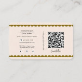 Hochzeitstorte Social Media Connection QR Visitenkarte (Rückseite)