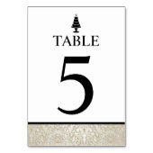 Hochzeitstorte Tischnummer (Vorderseite)