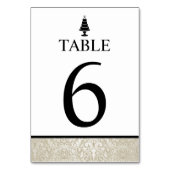 Hochzeitstorte Tischnummer (Vorderseite)