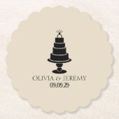 Hochzeitstorte Untersetzer (Vorderseite)