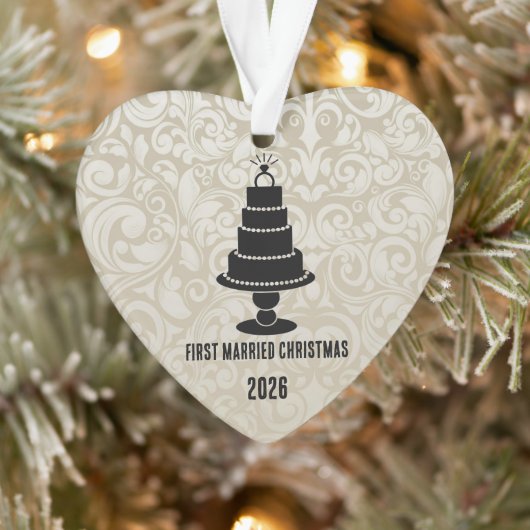 Hochzeitstorte Verheiratete Weihnachten Ornament (Baum)