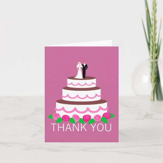 Hochzeitstorte Vielen Dank, dass Sie sich Karten m (Vorderseite)
