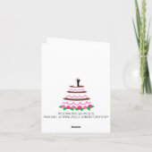 Hochzeitstorte Vielen Dank, dass Sie sich Karten m (Rückseite)