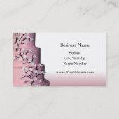 Hochzeitstorte-Visitenkarten Visitenkarte (Rückseite)