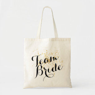 Hochzeitstote Tag Favors Gold Team Bride Tragetasche