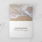 Hochzeitstrandherzen mit Namen Karte (Innenseite)