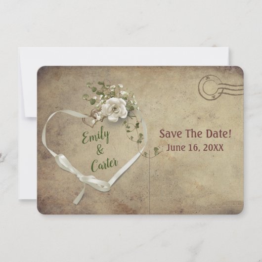 Hochzeitstuhlherz Save the Date (Vorderseite)