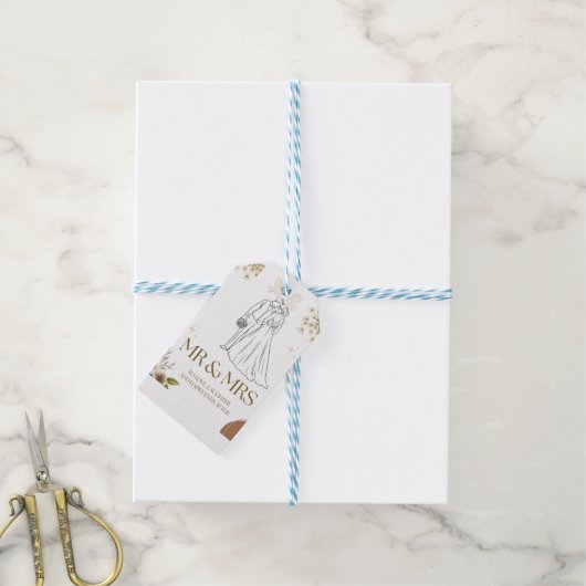 Hochzeitstüte Geschenkanhänger (Mit Garn)