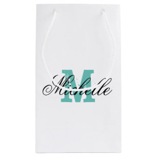 Hochzeitstüte mit schickem Monogramm als individue Kleine Geschenktüte