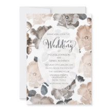 Hochzeitstypografie-Einladung mit Vintage-Rosen