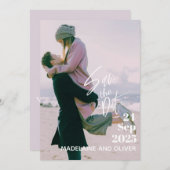 Hochzeitsüberlagerung Foto Modernes Design Save th Einladung (Vorne/Hinten)