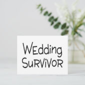 Hochzeitsüberlebende Postkarte (Stehend Vorderseite)