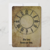 Hochzeitsuhr ohne Hände laden Einladung (Vorderseite)