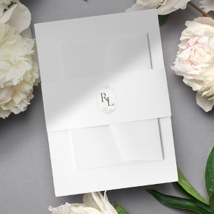 Hochzeitsumschlag für das Monogramm "Chic Forest G Einladungsbanderole