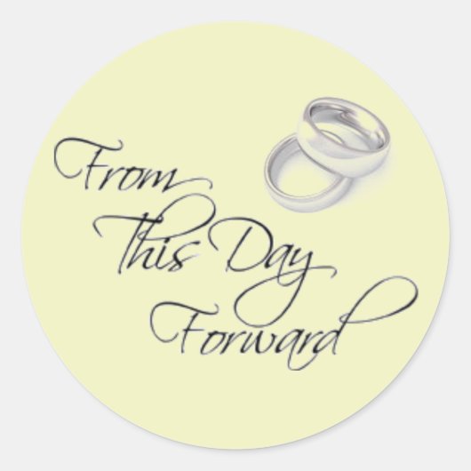 Hochzeitsumschlag und Siegel Runder Aufkleber (Vorderseite)