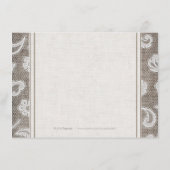 Hochzeitsunterkunft auf dem Land mit Spitzen und B Begleitkarte (Rückseite)