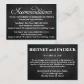 Hochzeitsunterkunft im Chalkboard - Empfang-Karten Begleitkarte (Vorne/Hinten)