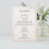 Hochzeitsunterkunft in Paper Garden Blush Begleitkarte (Stehend Vorderseite)