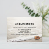 Hochzeitsunterkünfte am Strand Begleitkarte (Stehend Vorderseite)