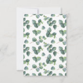 Hochzeitsunterkünfte in geometrischen Rahmen Einladung (Rückseite)