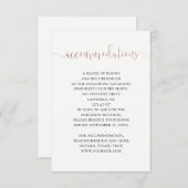 Hochzeitsunterkünfte in Gold. Einfache, moderne De Begleitkarte (Vorne/Hinten)