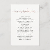 Hochzeitsunterkünfte in Gold. Einfache, moderne De Begleitkarte (Vorderseite)