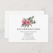 Hochzeitsunterkünfte in Grandeur Pum und Pink Begleitkarte (Vorne/Hinten)