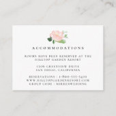 Hochzeitsunterkünfte in Pink Peony Begleitkarte (Vorderseite)