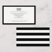 Hochzeitsunterkünfte in Schwarz-Weiß-Streifen Begleitkarte (Vorne/Hinten)