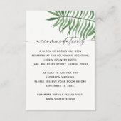 Hochzeitsunterkünfte in tropischer Vegetation / De Begleitkarte (Vorderseite)