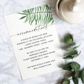 Hochzeitsunterkünfte in tropischer Vegetation / De Begleitkarte