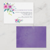 Hochzeitsunterkünfte mit ultraviolettem Wasser Begleitkarte (Vorne/Hinten)