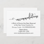 Hochzeitsunterkünfte Typografie-Abschlusskarte Postkarte (Vorne/Hinten)