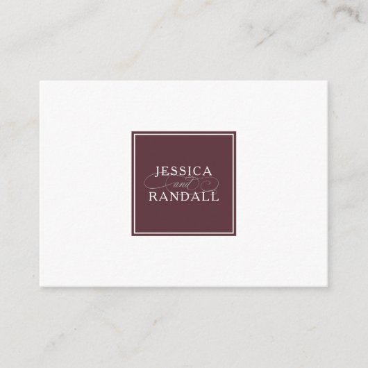 Hochzeitsunterkünfte und Details Begleitkarte (Vorderseite)