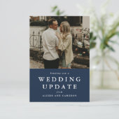 Hochzeitsupdate ändern Datumskarte (Stehend Vorderseite)