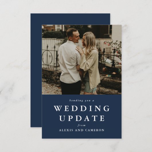 Hochzeitsupdate ändern Datumskarte (Vorne/Hinten)