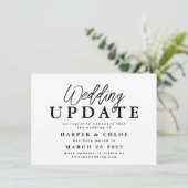 Hochzeitsupdate Ändern Sie das Datum, an dem die V Save The Date (Stehend Vorderseite)