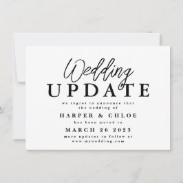 Hochzeitsupdate Ändern Sie das Datum, an dem die V Save The Date