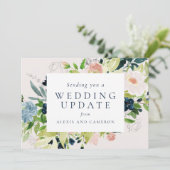 Hochzeitsupdate Blütenblüte ändern die Datumskarte Save The Date (Stehend Vorderseite)