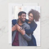 Hochzeitsupdate Custom Foto Elegante Postponation Einladung (Rückseite)