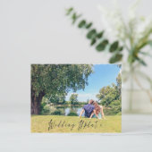 Hochzeitsupdate-Foto Postkarte (Stehend Vorderseite)