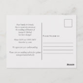 Hochzeitsupdate-Foto Postkarte (Rückseite)