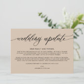 Hochzeitsupdate | Kleinere Hochzeit Ankündigung (Stehend Vorderseite)