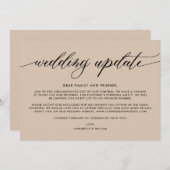 Hochzeitsupdate | Kleinere Hochzeit Ankündigung (Vorne/Hinten)