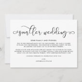 Hochzeitsupdate | Kleinere Hochzeit Ankündigung (Vorderseite)