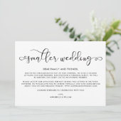 Hochzeitsupdate | Kleinere Hochzeit Ankündigung (Stehend Vorderseite)