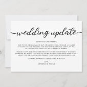 Hochzeitsupdate | Kleinere Hochzeit Ankündigung (Vorderseite)