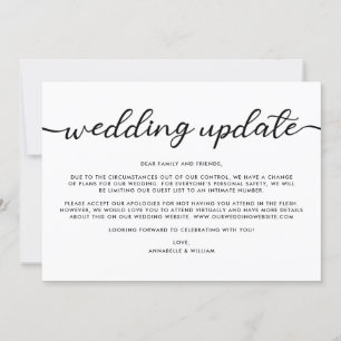 Hochzeitsupdate Kleinere Hochzeit Ankündigung