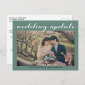 Hochzeitsupdate | Kleinere Hochzeit Ankündigungspostkarte (Vorne/Hinten)